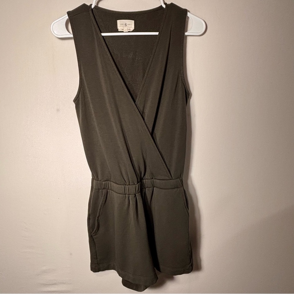 Lou & Grey Signature Soft Plush Romper – Olive Green – XS